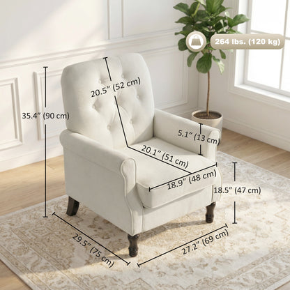 Accent armchair mid-century modern style