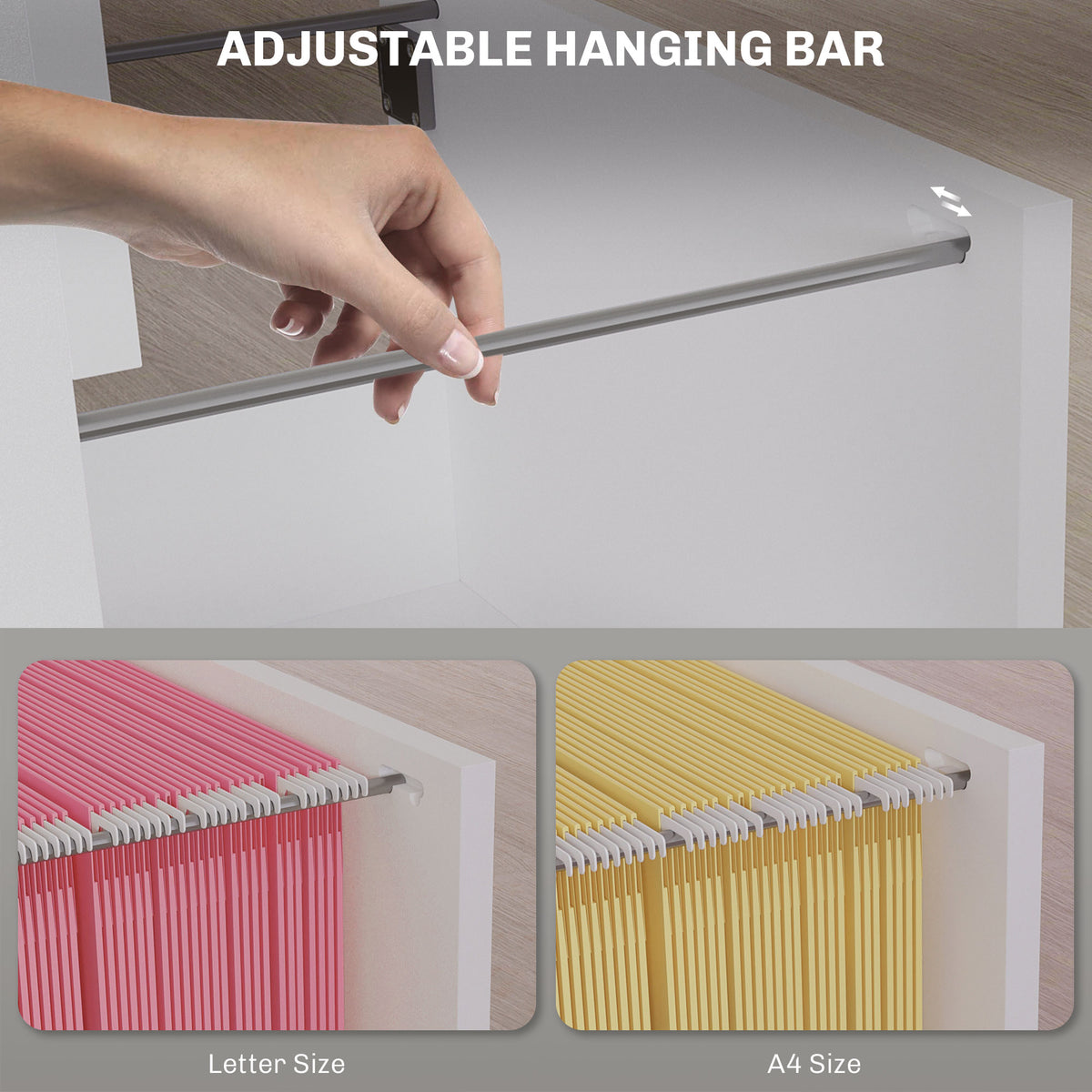 4-drawer office file cabinet with lock