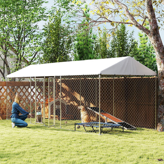 Outdoor Two-Room Dog Kennel