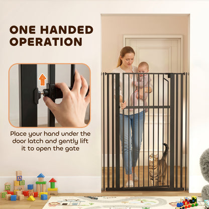 Extra Tall Pet Gate 55 inch Adjustable Pressure Mount