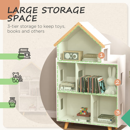 Toy storage organizer cabinet 3-tier bookshelf