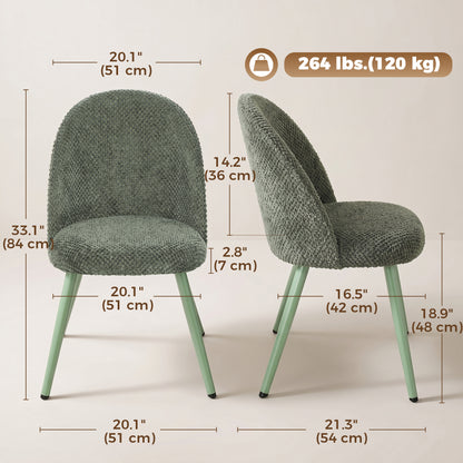 Dining Chairs Velvet Upholstered Set of 2