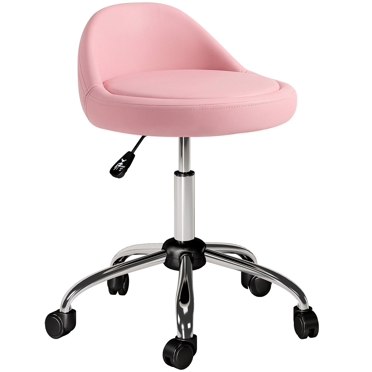Adjustable Rolling Salon Stool