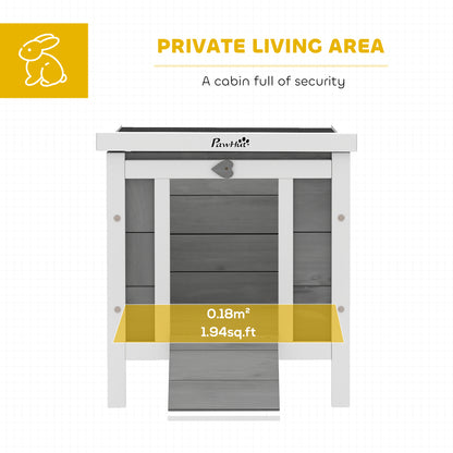 Rabbit Hutch Waterproof Hinged Roof — natural
