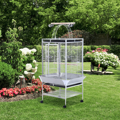 Large bird cage with play top
