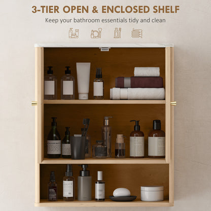 Bathroom wall cabinet with adjustable shelf