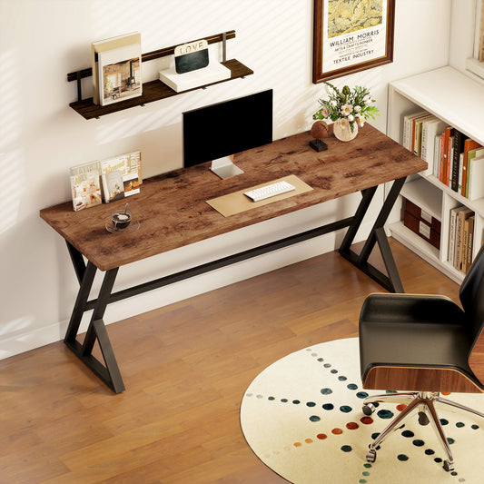 Industrial computer desk rustic style