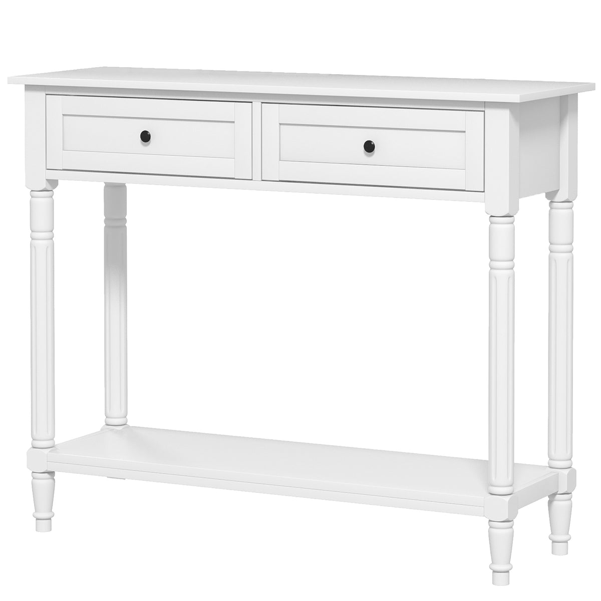 Entryway Console Table with 2 Drawers and Shelf