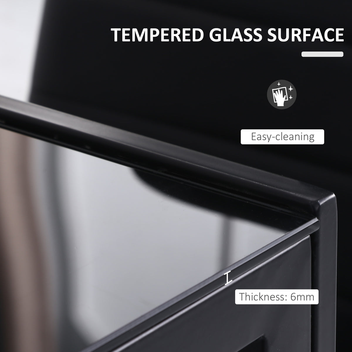Tempered glass dining table