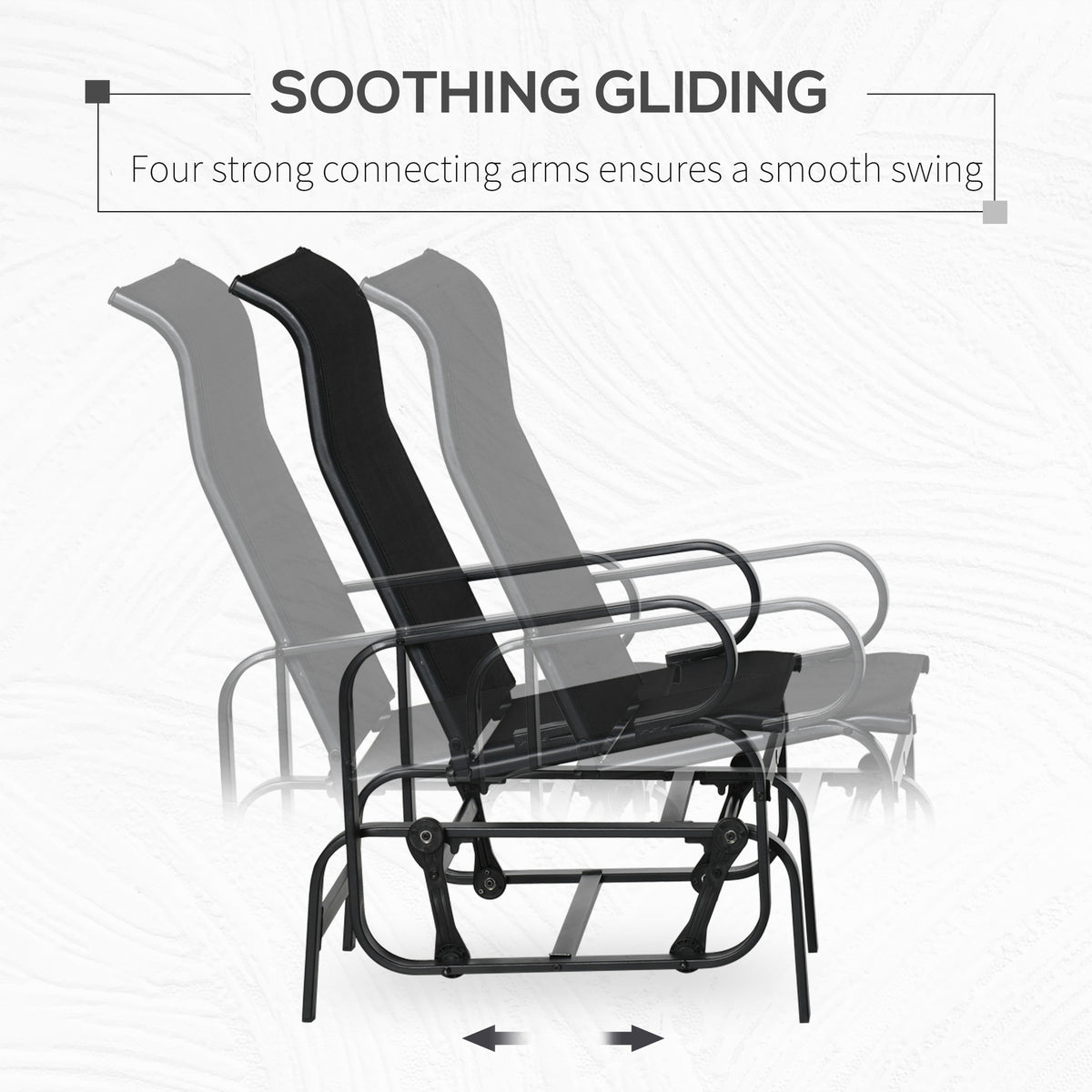 Patio Glider Chair with Breathable Mesh Fabric