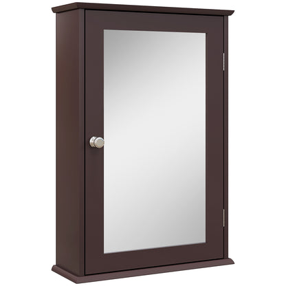 Wall-Mounted Medicine Cabinet with Mirror and Shelves