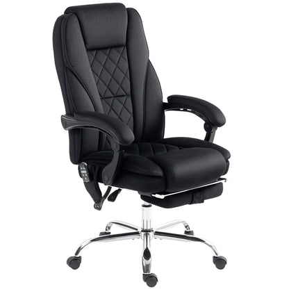 Silla de oficina de masaje reclinable con reposapiés ajustable