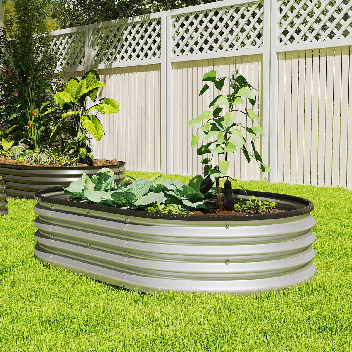 Modular Galvanized Steel Raised Garden Bed