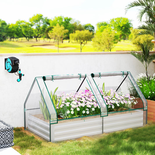 Raised Garden Bed 2-in-1 with Mini Greenhouse