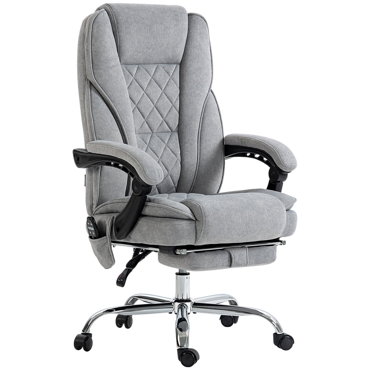 Silla de oficina de masaje reclinable con reposapiés ajustable