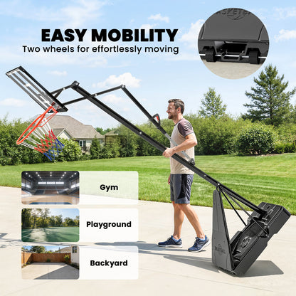 Adjustable Basketball Hoop 8–10 ft with 47" Backboard