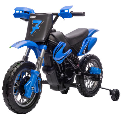 Moto eléctrica para niños de 12 V con ruedas de entrenamiento