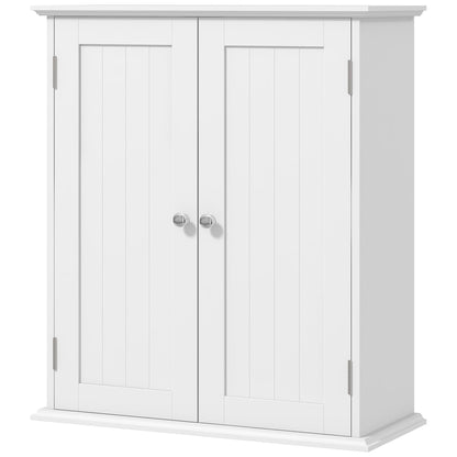 Bathroom Wall Cabinet 2 Doors Adjustable Shelf