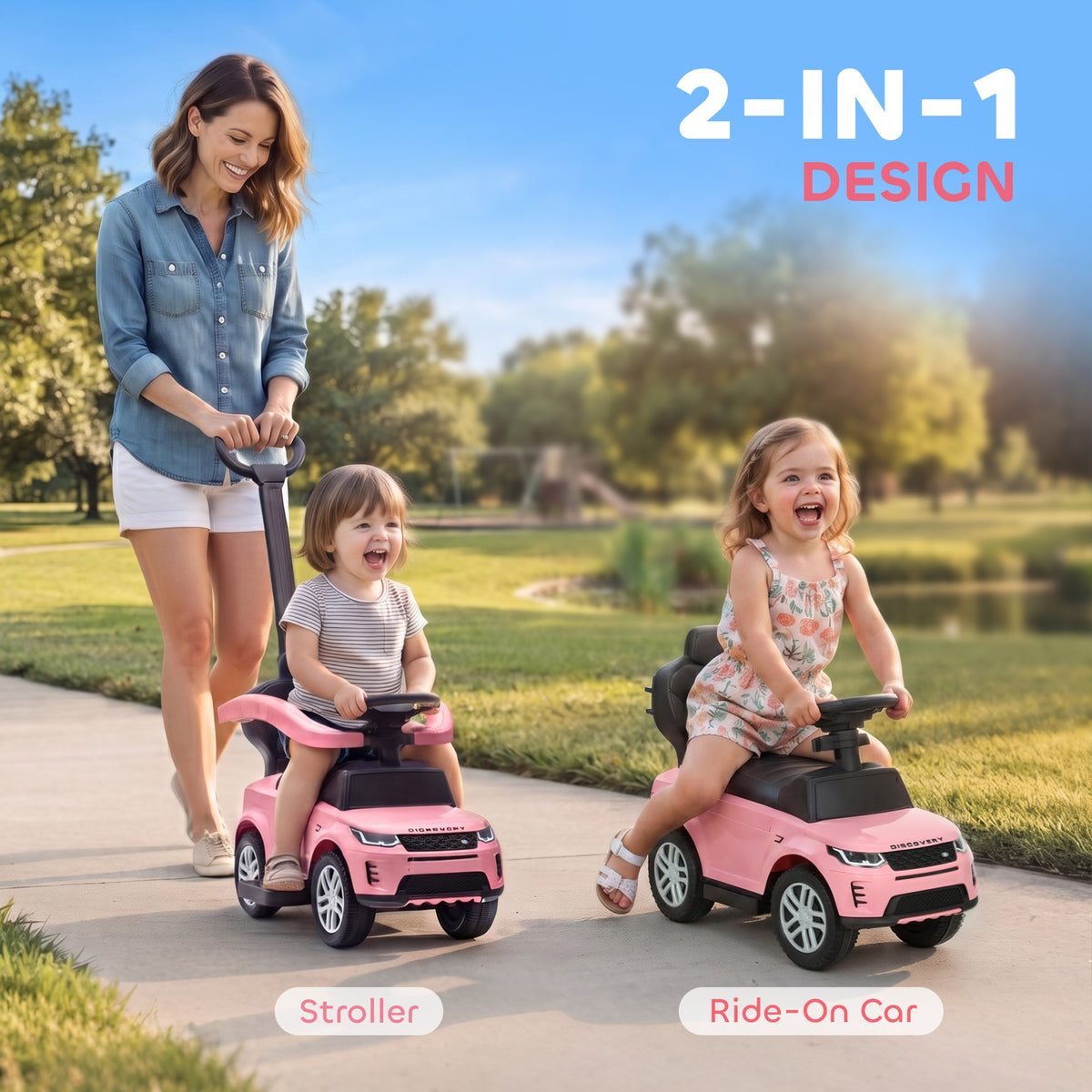 2-in-1 Ride-On Push Car