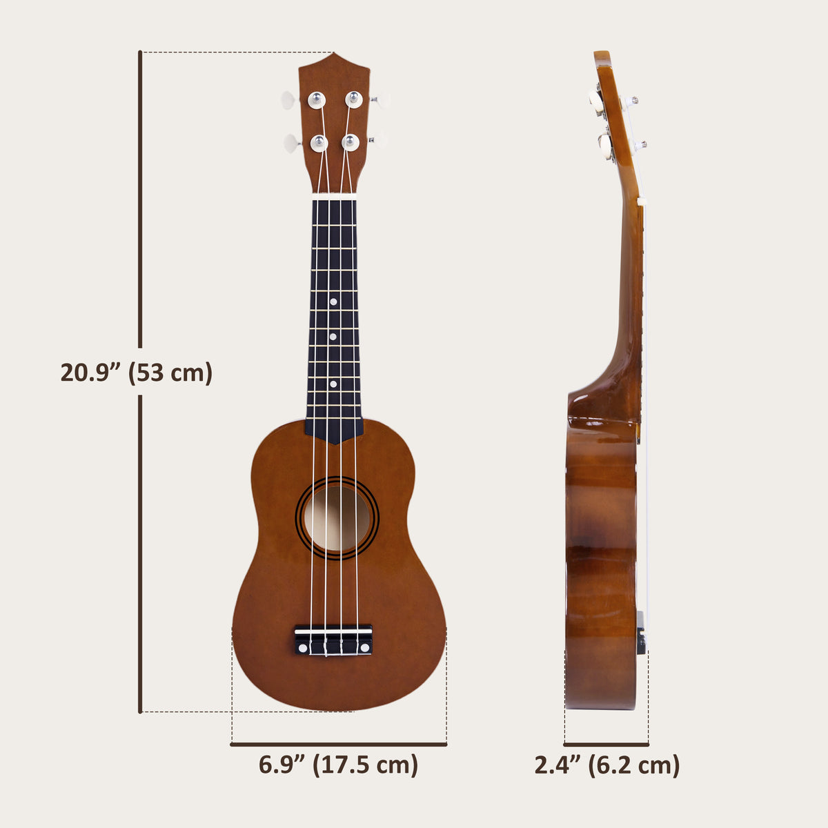 53 cm Birch Wood Ukulele