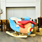 Plush airplane rocking horse
