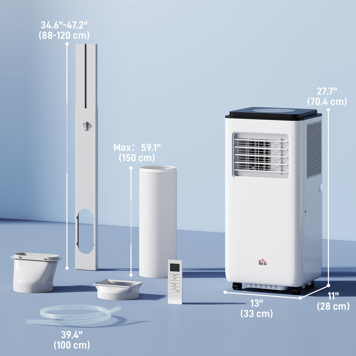 Portable air conditioner 8000 BTU 345 sq ft dehumidifier