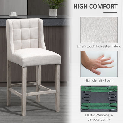 Tufted Counter Bar Stools Set of 2