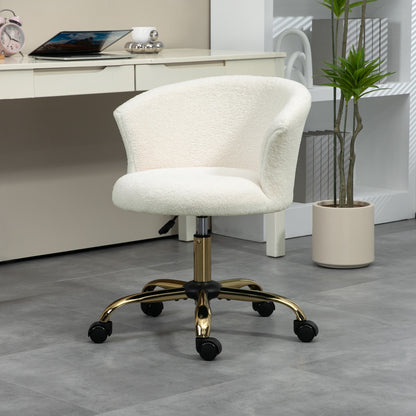 Armless Office Chair in Teddy Fleece