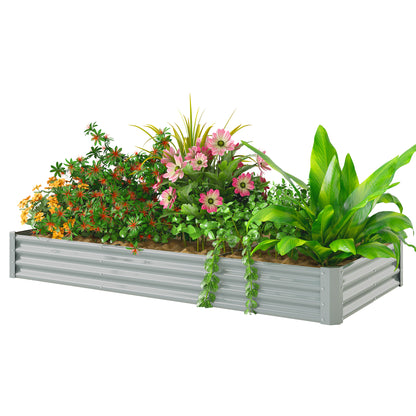 Raised Garden Bed Galvanized Steel 8 x 4 ft