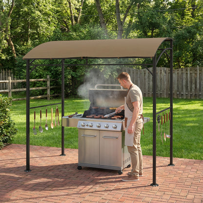Cenador curvo para barbacoa de 7' x 5'