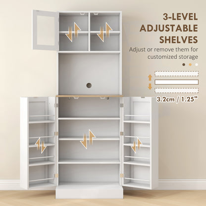 Armario de cocina despensa con puertas de vidrio