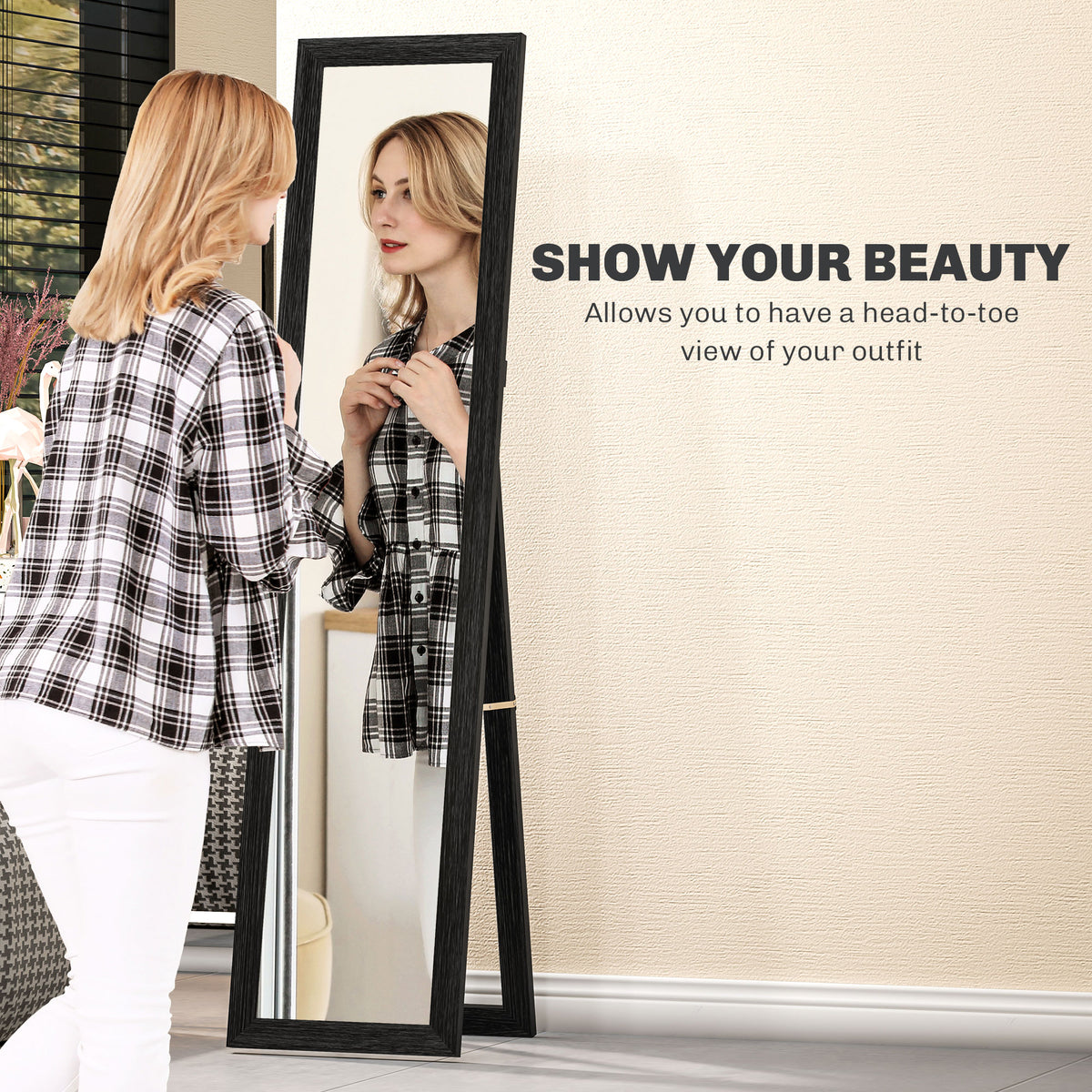 Full length freestanding mirror 37 x 155 cm