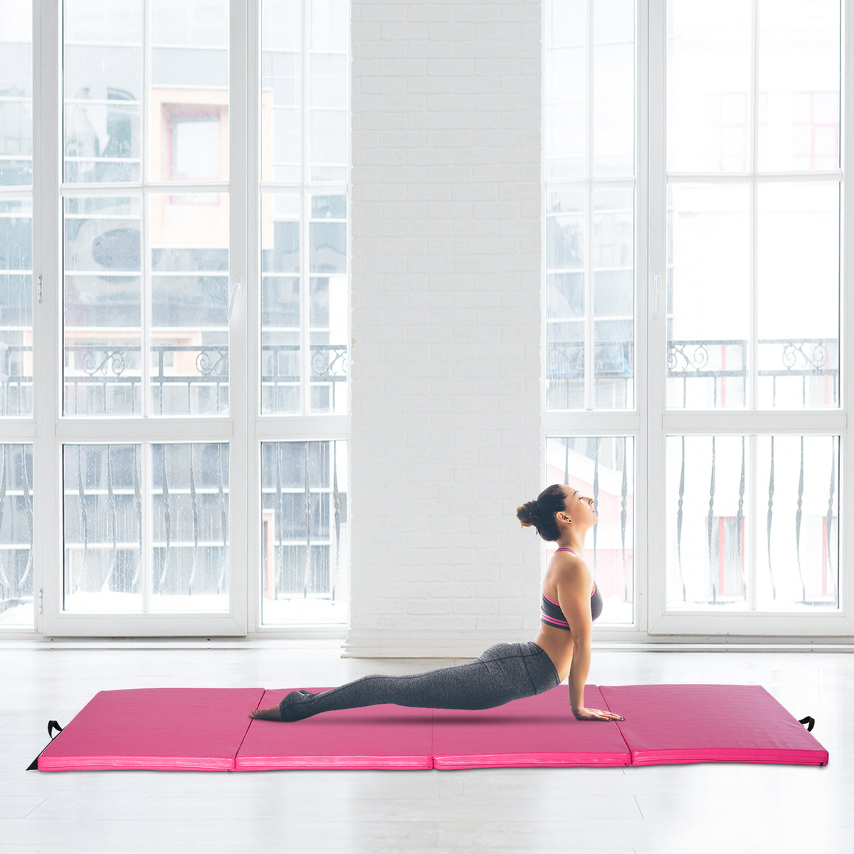 Colchoneta de gimnasia plegable gruesa para entrenamiento