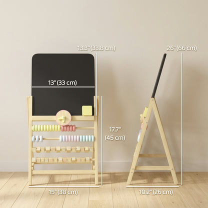 Caballete de arte para niños de madera de doble cara