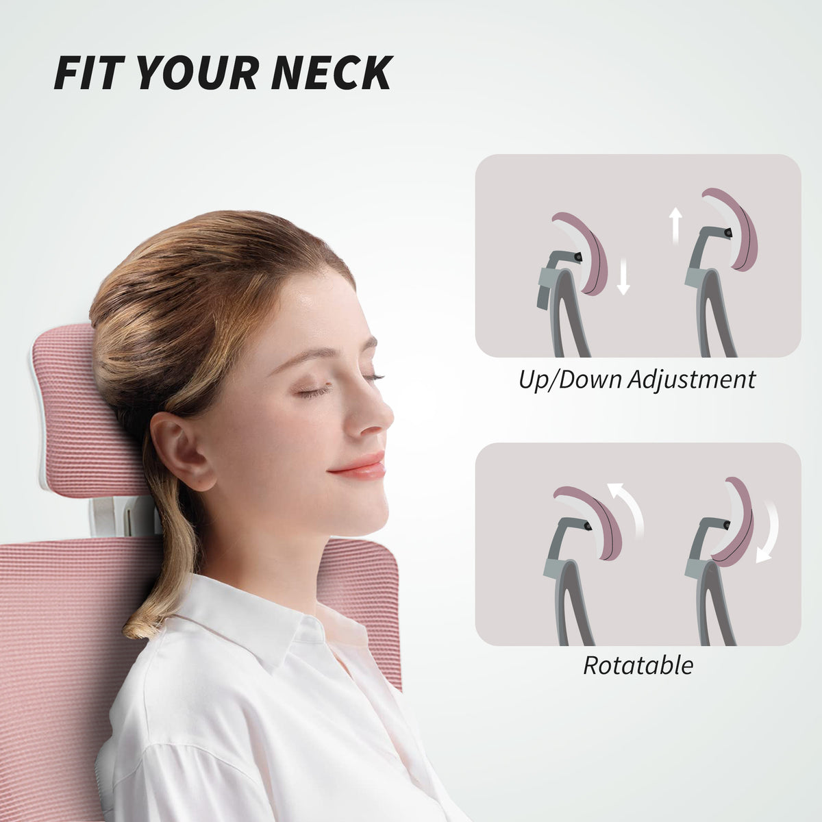 Ergonomic office chair with adjustable lumbar support