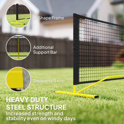 Portable regulation size pickleball net with carrying bag