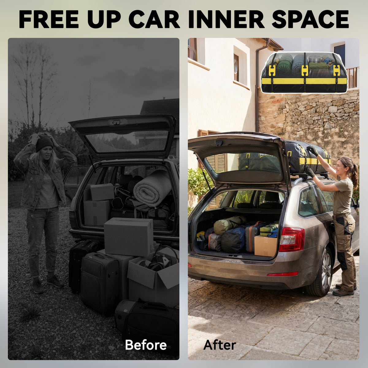 Waterproof Rooftop Cargo Bag 600 L Capacity