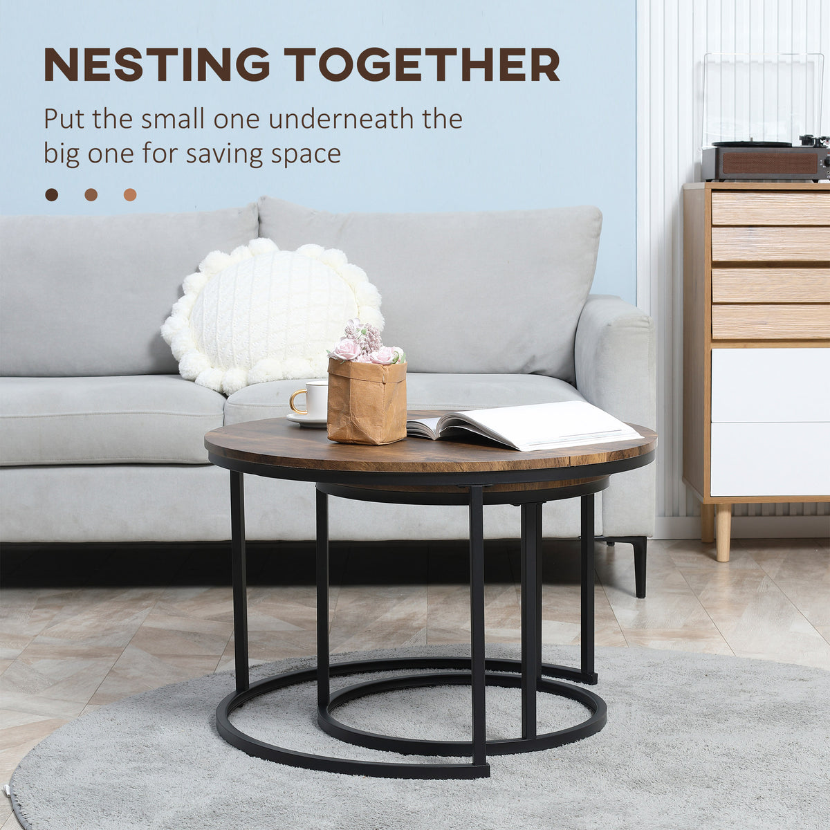 Nesting Coffee Table Set — Set of 2