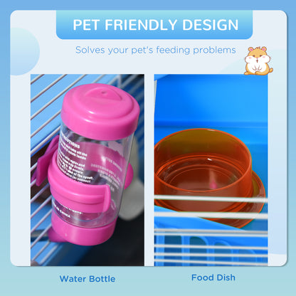 2-Tier hamster cage with tube system