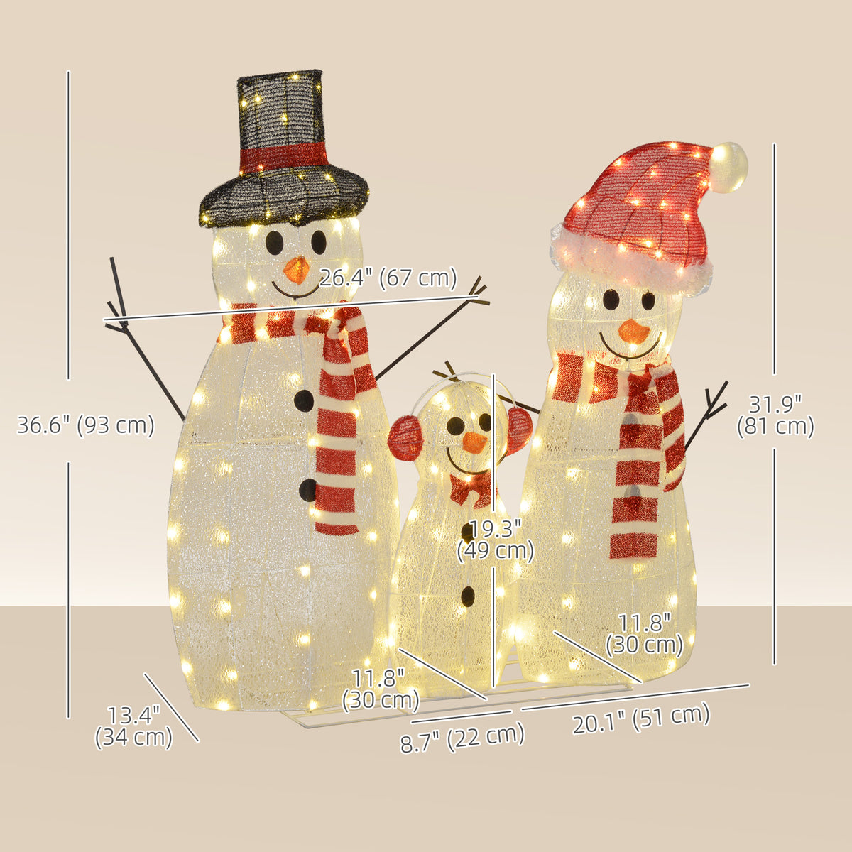 Decoración de Reno Luminoso LED Navidad Dorado