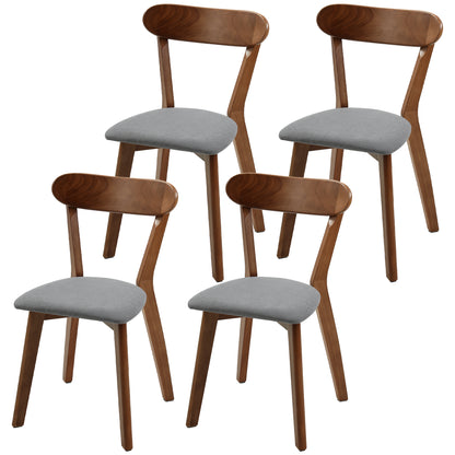 Sillas de comedor tapizadas en lino gris
