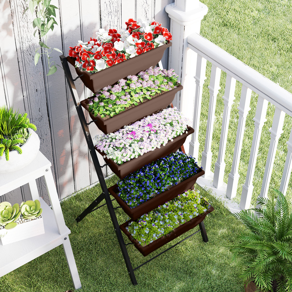 5-Tier Raised Garden Planter Stand