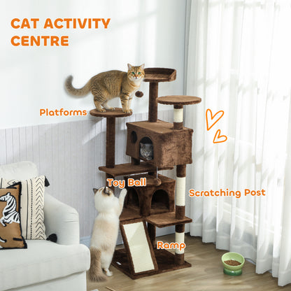 Árbol para gatos de varios niveles de madera de 138 cm