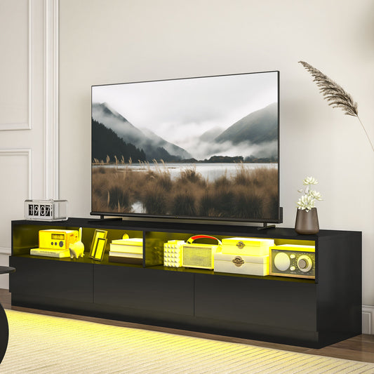 Mueble de TV DEL de alto brillo para televisores de hasta 75"