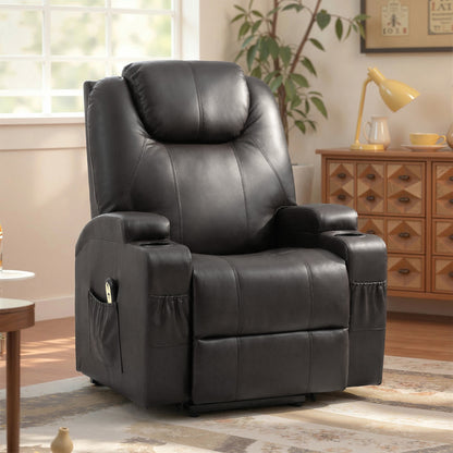 Power Lift Recliner Chair with High Back Faux Leather