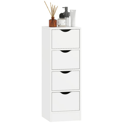 Narrow 4-drawer bathroom storage cabinet