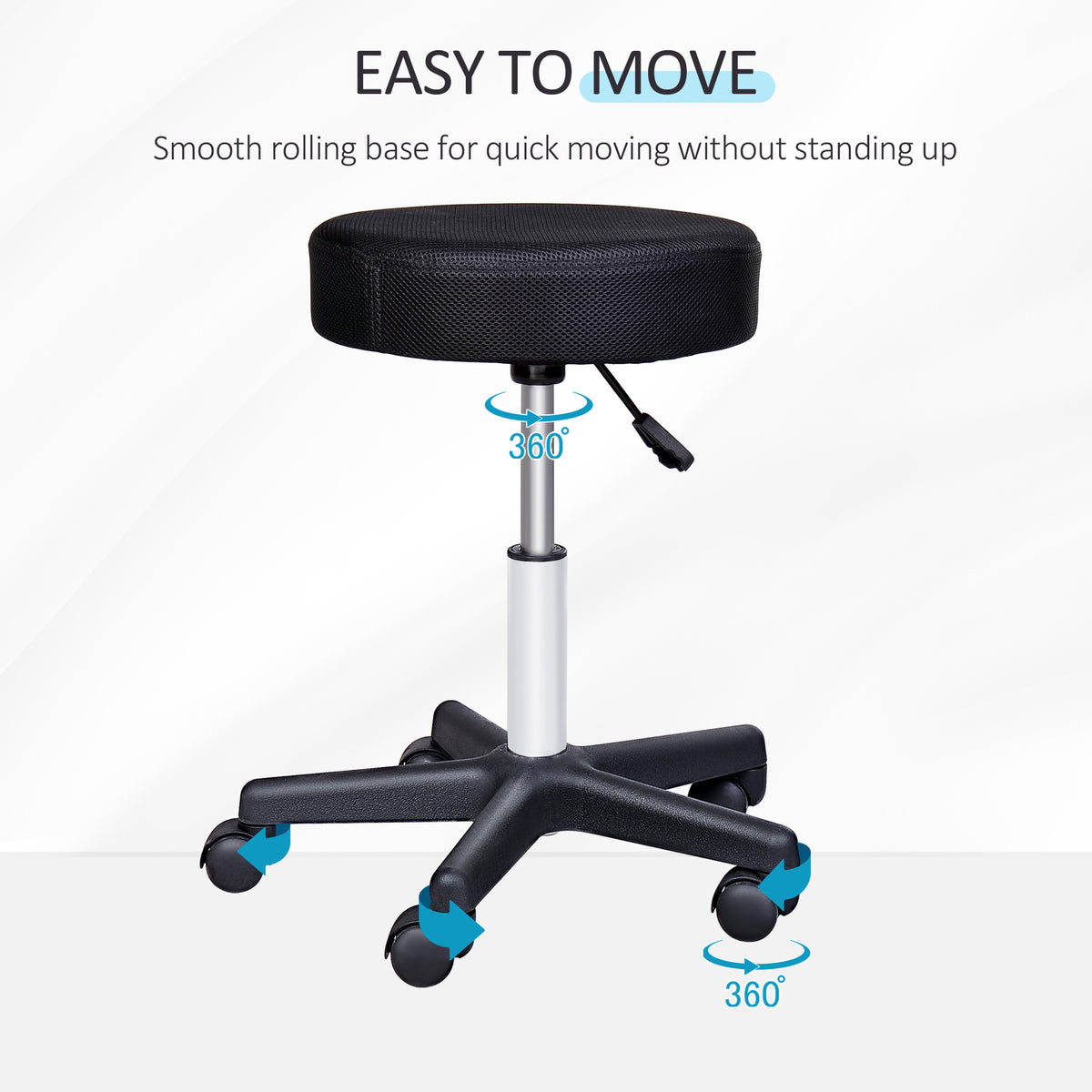 Adjustable Hydraulic Swivel Salon Stool — Red White