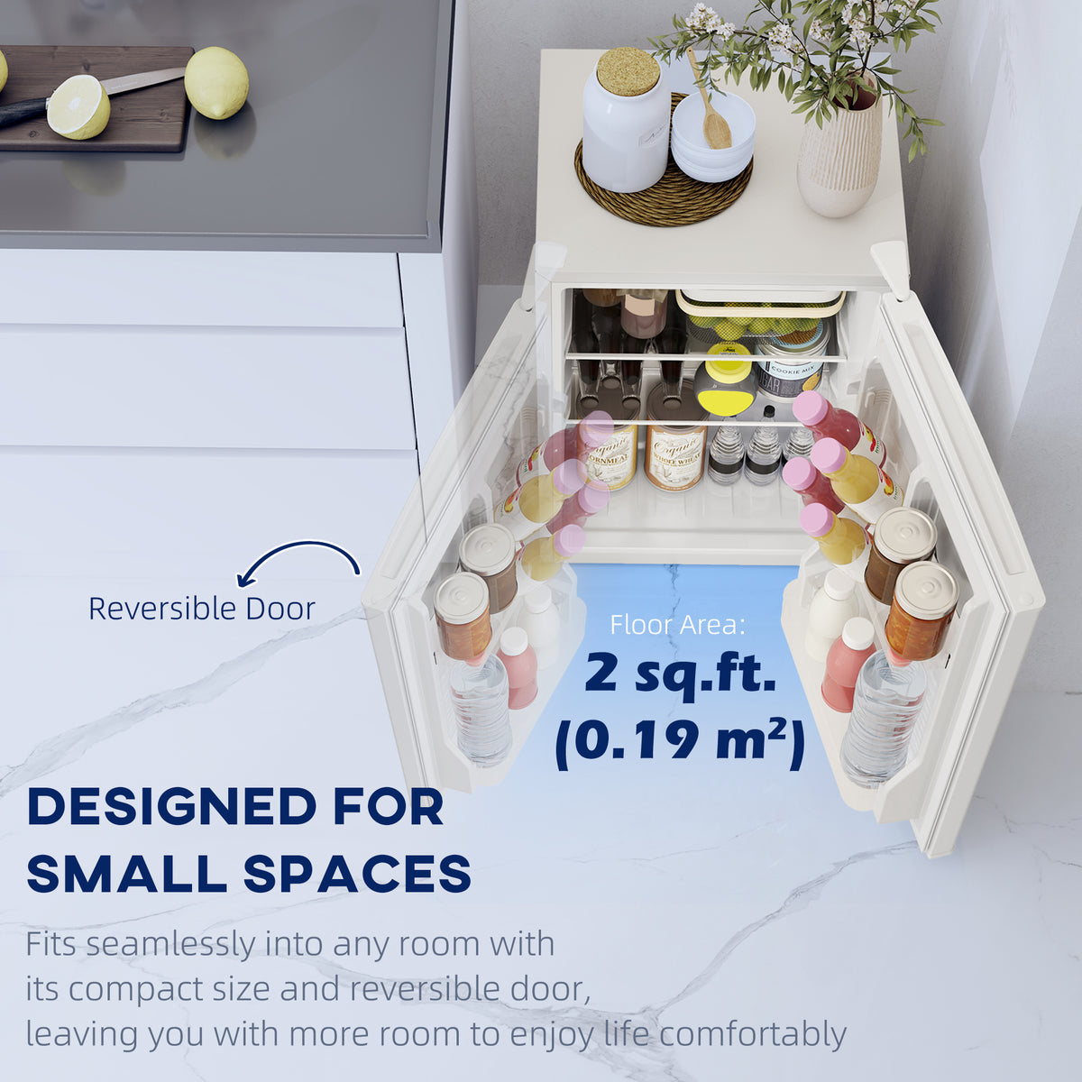 Compact Mini Fridge 69 L with Freezer
