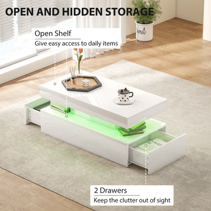 LED Coffee Table with Storage