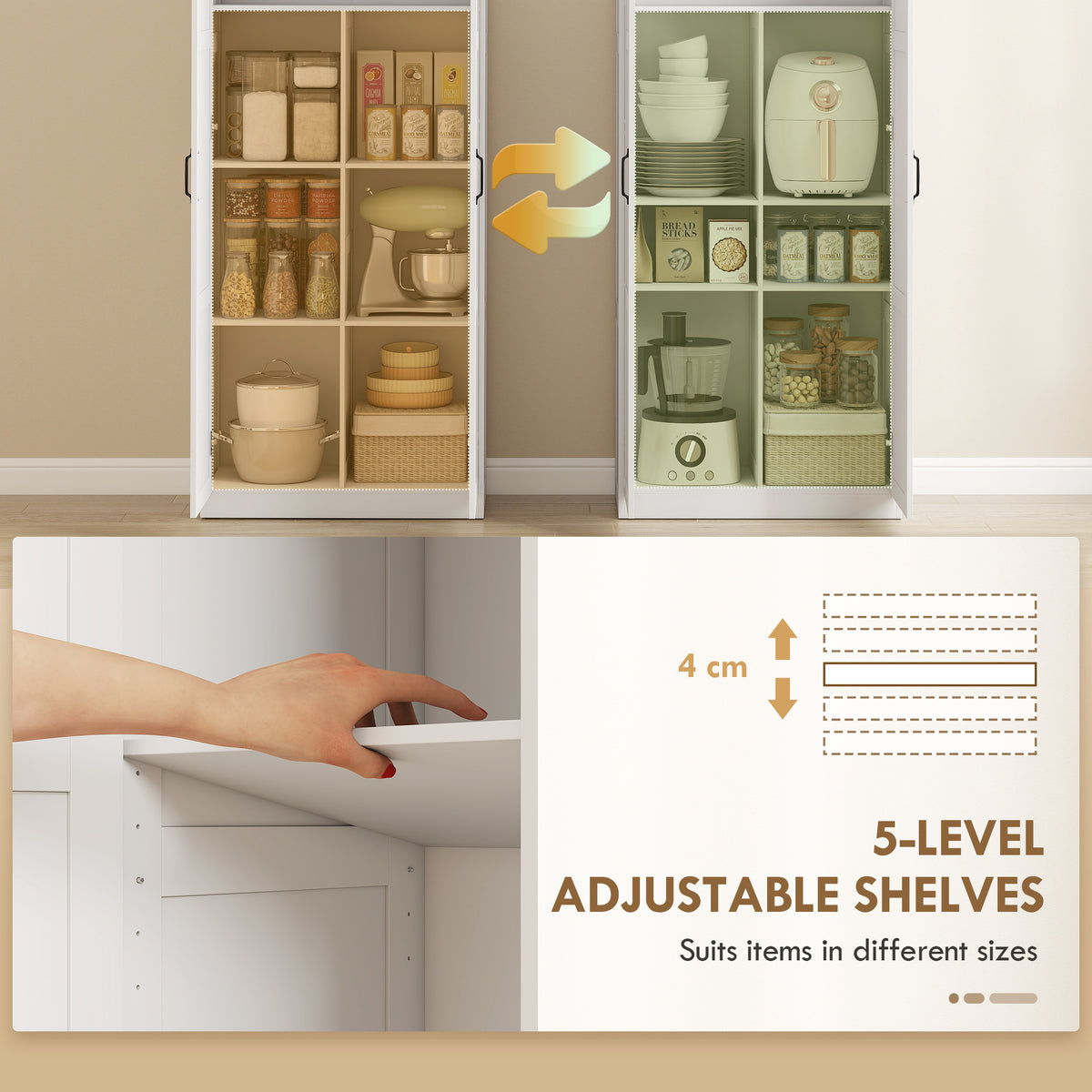 Farmhouse pantry kitchen storage cabinet